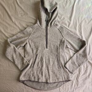 Lululemon sz 8 grey knit half zip hoodie
